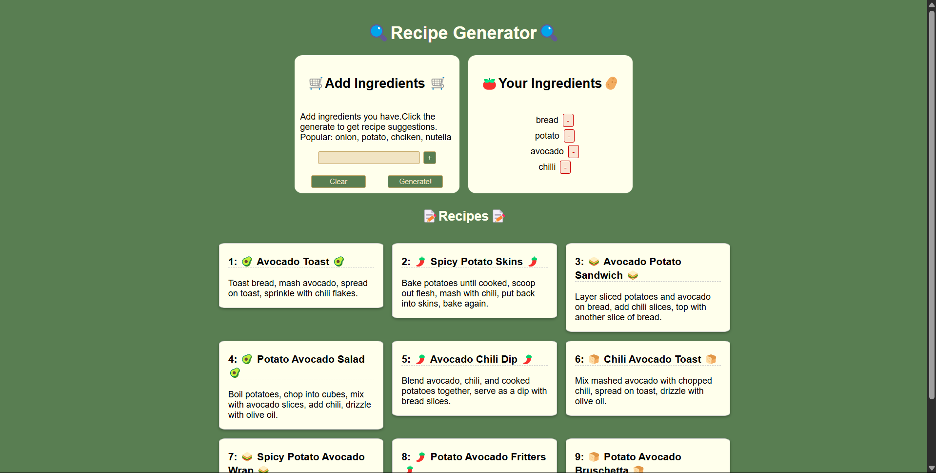 Recipe Generator